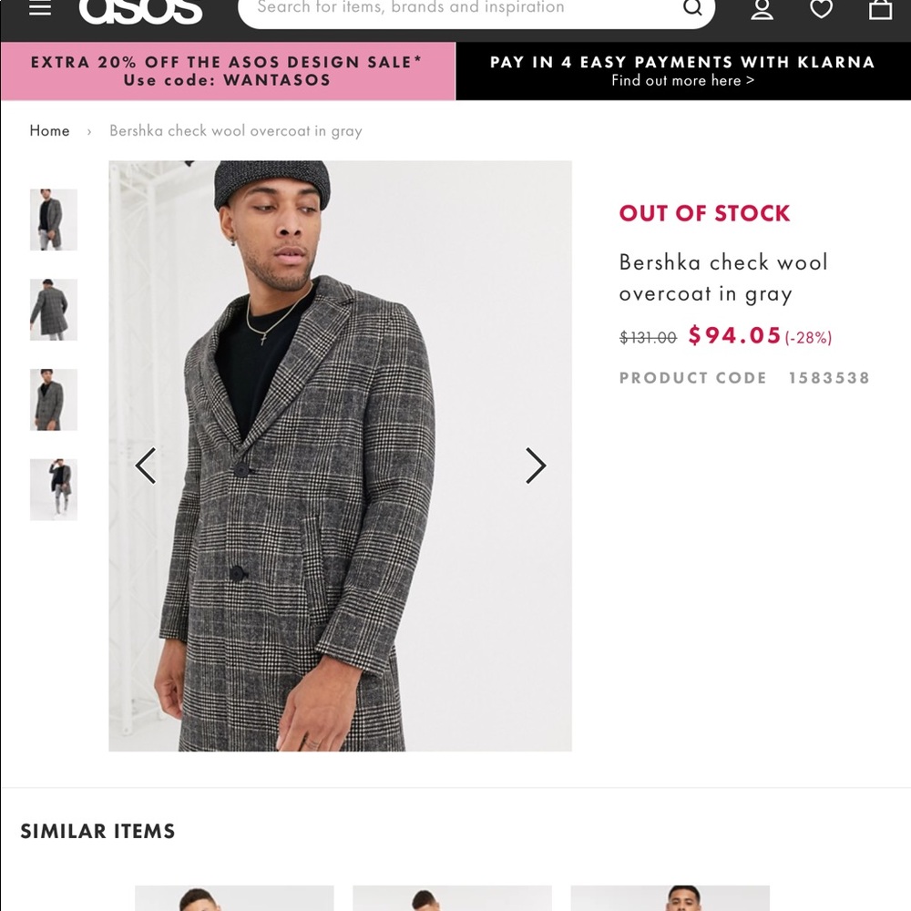 ASOS Men’s Coat